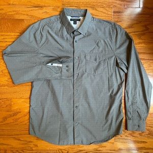 Banana Republic 16- 16 1/2 (Large) gray long sleeve shirt slim fit